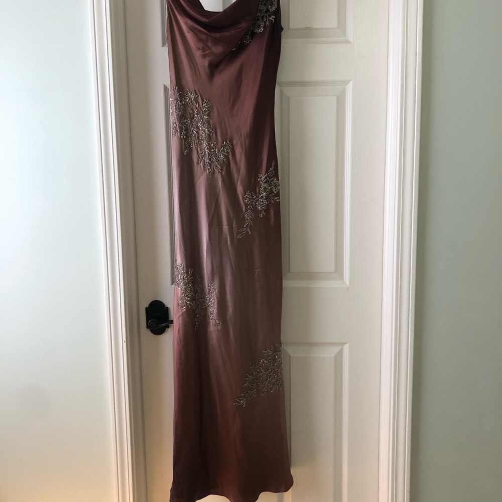 Lord & Taylor -Sheath cowl neck embellished Dress -size 10